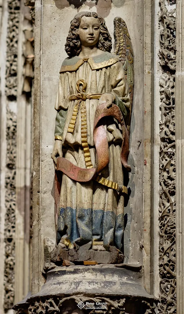 Statue d'ange polychrome, cathédrale Sainte-Cécile d'Albi