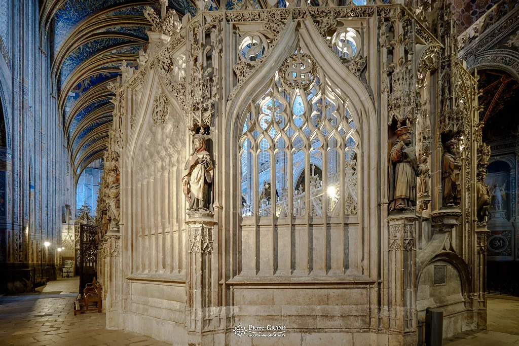La clôture du chœur en pierre sculptée, cathédrale Sainte-Cécile d'Albi