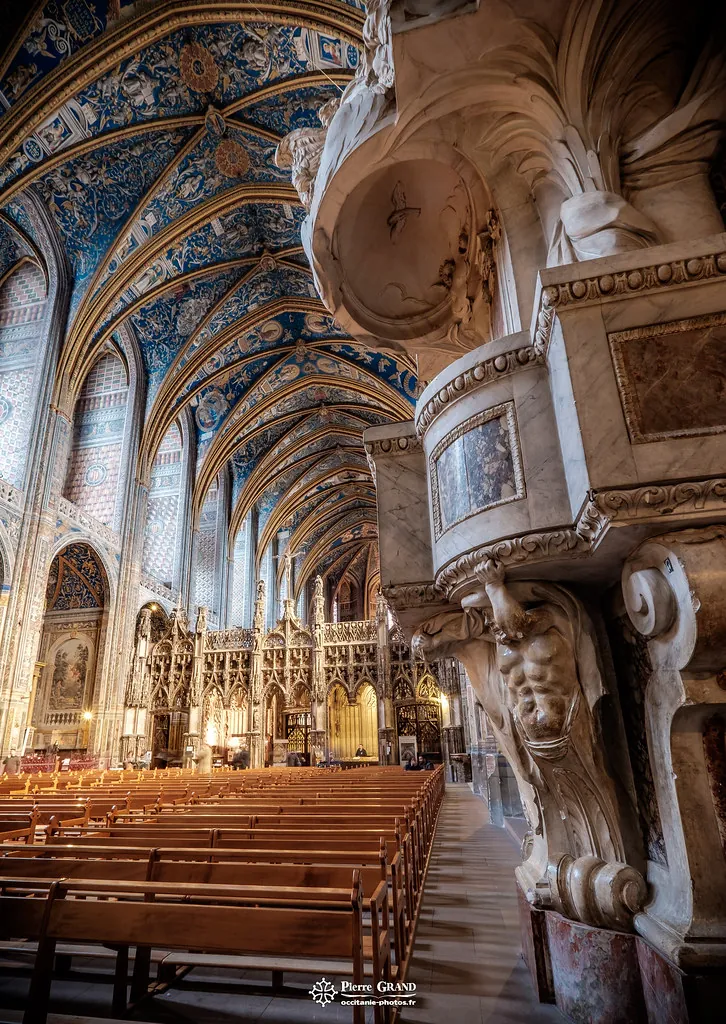 La nef et la chaire, cathédrale Sainte-Cécile d'Albi