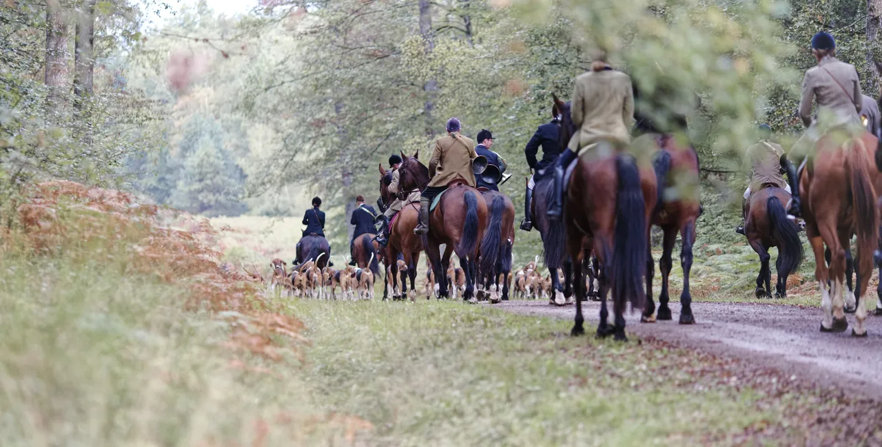 Chasse à courre, le départ